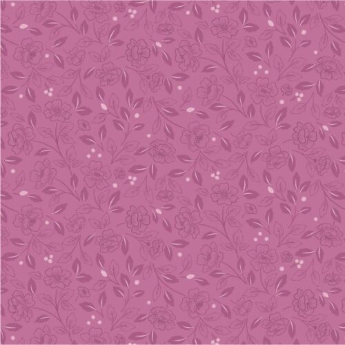 CC80.3 Floral Echo, Deep Rose Pink, Floral Heritage by Cassandra Connolly, Lewis & Irene