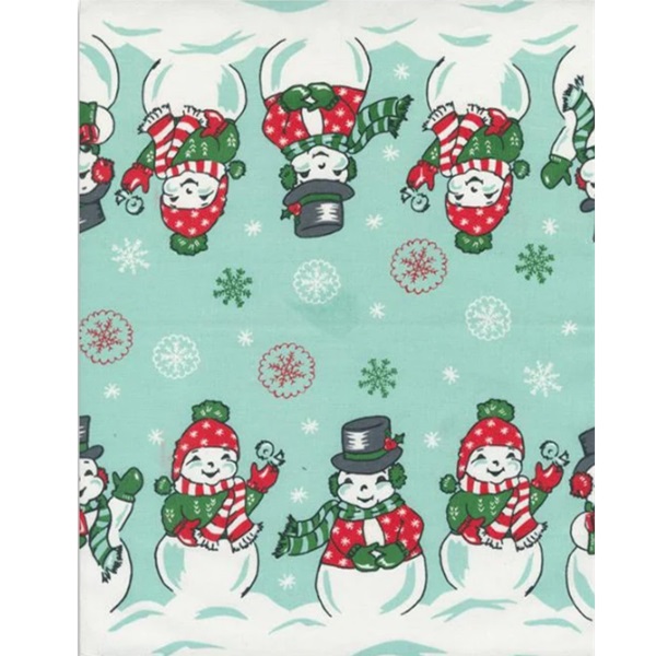 Christmas Retro Snowman Table Runner Fabric Moda | 16in Wide - Image 2