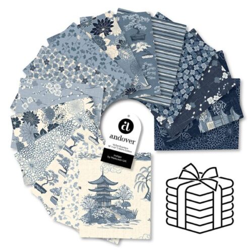 Fat Quarter Bundle (15pcs), Indigo by Makower