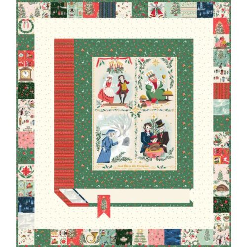 KT-19050 A Dickens' Christmas Boxed Panel Quilt Kit, Carol, Jill Howarth by Riley Blake