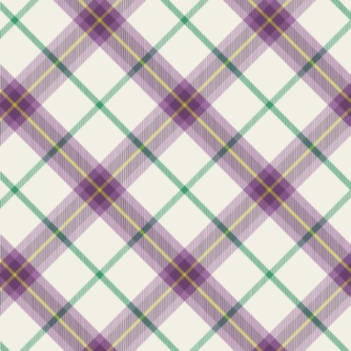L48A Celtic check on cream (with gold metallic), Fields of Clover by Lewis & Irene