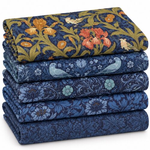Morris Muse 5 Fat Quarter Pack Indigo