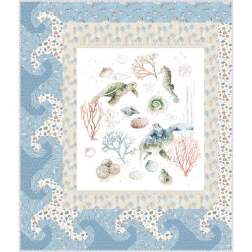 Sea Echoes Panel Quilt Kit by The RBD Designers, Riley Blake