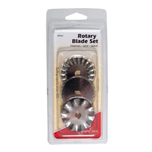 45mm Rotary Cutting Blades, Pinking, Skip, Wave Set of 3 - ER4100