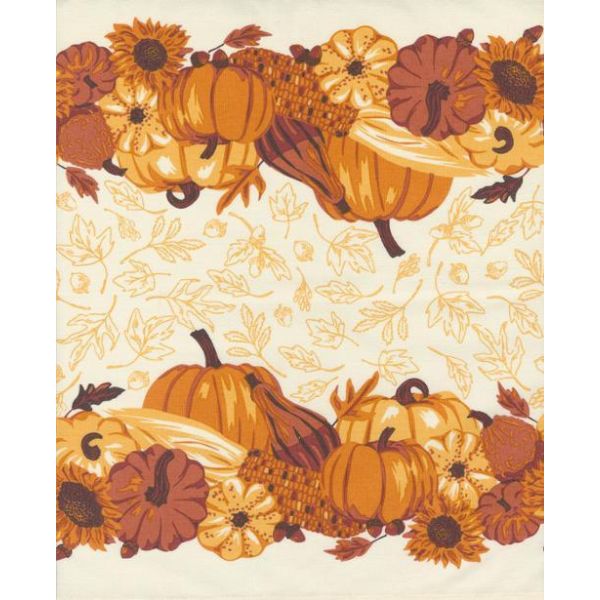 Autumn Pumpkin Table Runner Fabric 16in Wide
