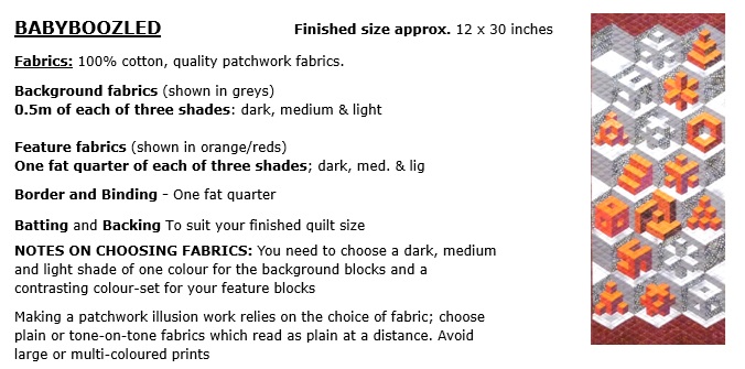 Baby Boozled Quilt Pattern Requirements