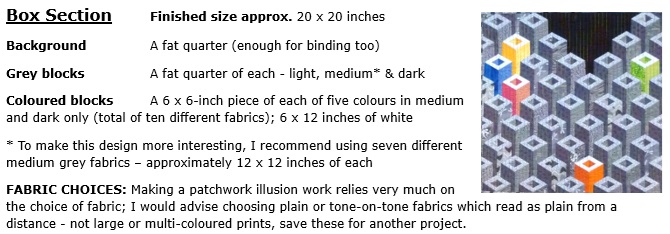 Box Section Patchwork Panel Pattern Requirements