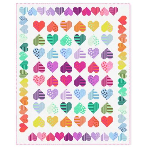 Full of Love Quilt Kit, True Colors, Sticks and Stones by Tula Pink Designed by Stacey Day
