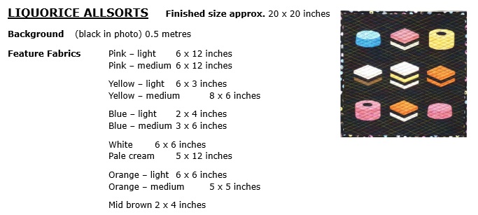 Liquorice Allsorts Pattern Requirements
