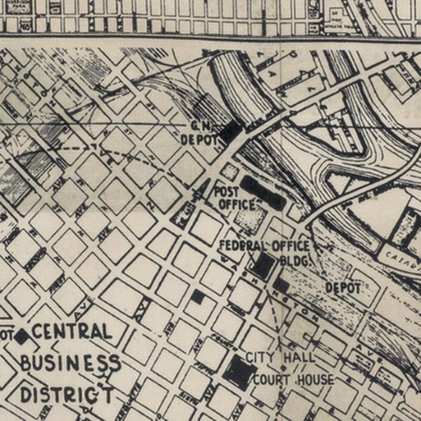 PWTH0568.Black Street Map, Foundations by Tim Holtz