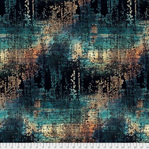 PWTH130.Indigo Fractured Mosaic, Abandoned by Tim Holtz