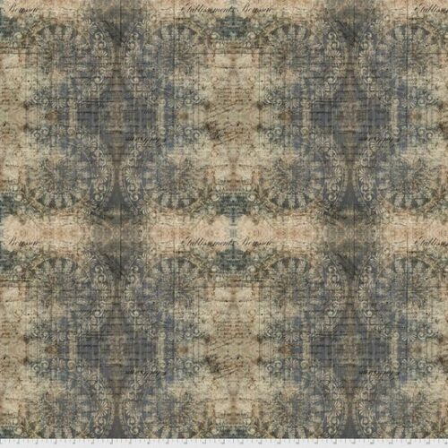 PWTH141.Indigo Muted Medallions, Abandoned by Tim Holtz