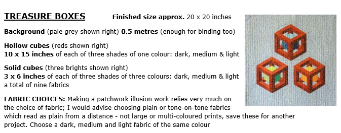 Treasure Boxes Pattern Requirements