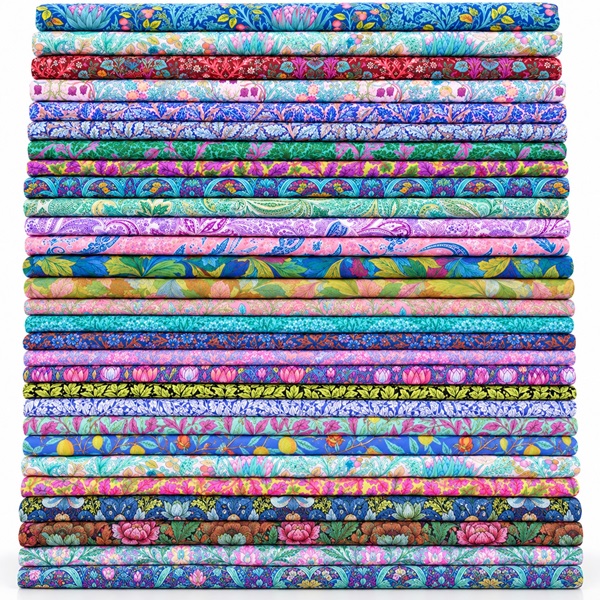 Kaffe Fassett x Morris & Co. fabric collection by FreeSpirit Fabrics, featuring colourful floral and botanical quilting fabrics