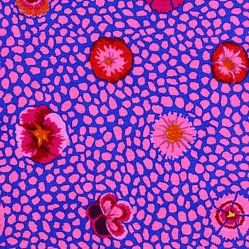 GP59.Pink Guinea Flower, Kaffe Fassett Classics