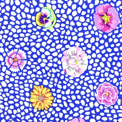GP59.Blue Guinea Flower, Kaffe Fassett Classics