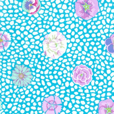 GP59.Turquoise Guinea Flower, Kaffe Fassett Classics