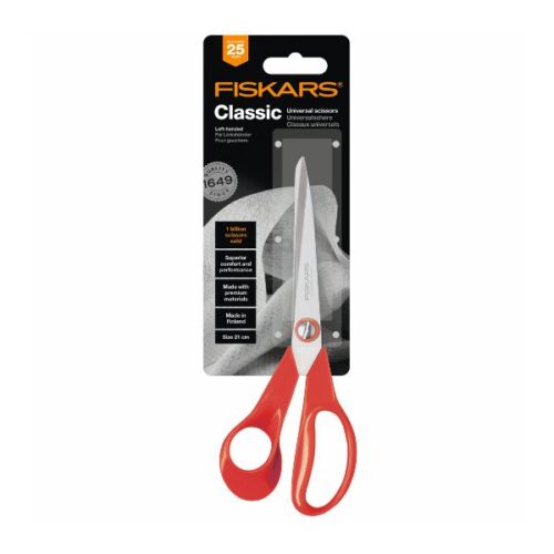 F9850 Fiskars Classic Universal Left Handed Scissors: 21cm/8.25in