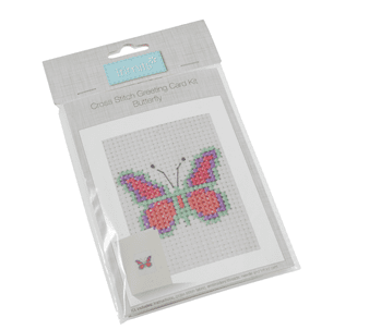 GCS18 Counted Cross Stitch Card Kit Butterfly