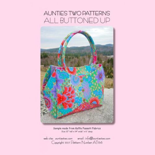 AT616 All Buttoned Up Bag Pattern Aunties Two