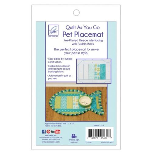 JT1439 Quilt As You Go Pet Placemats