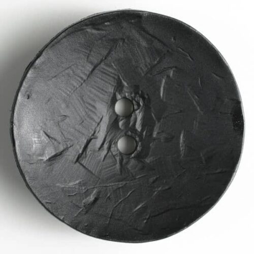 45mm Black Button Round 2-Hole Rustic (1-3/4in)