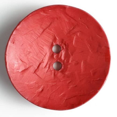 45mm Red Button Round 2-Hole Rustic (1-3/4in) 390167