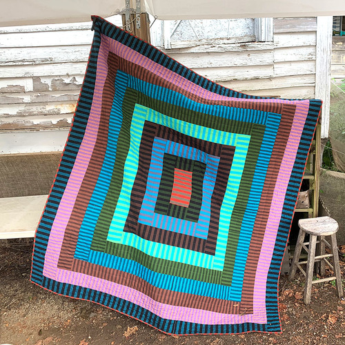 Shot Striped Frames Quilt