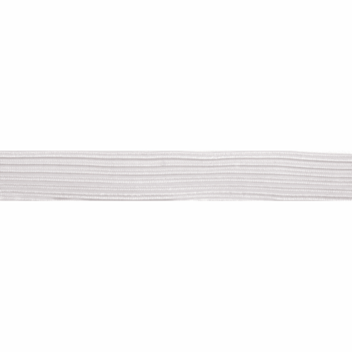 5m x 6mm: White General Purpose Knitted Elastic