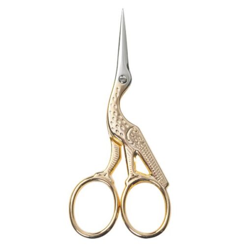 2182111: Milward Gold Stork Embroidery Scissors: 9cm