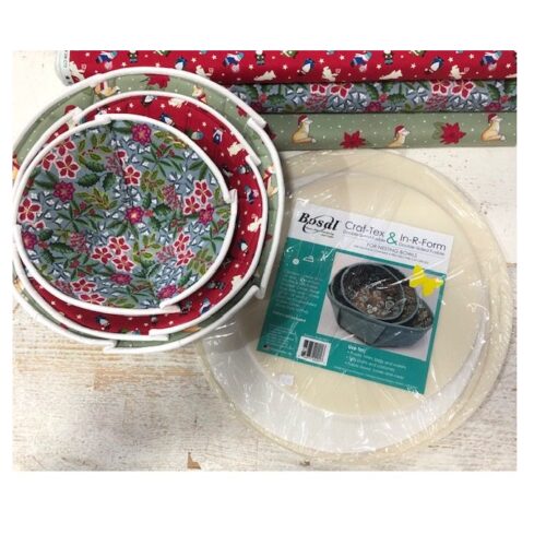 In R Form Stabiliser Pre-cuts to Make Fabric Nesting Bowls