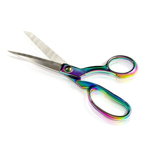 B5435: Hemline Rainbow Dressmakers Shears (Scissors): 21cm/8.25in