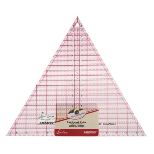 NL4173 60° Triangle Patchwork Ruler 12in x 13.875in