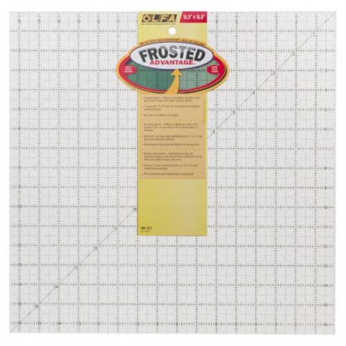 QR16S Olfa Square Quilting Ruler Non-slip 16.5 x 16.5 inch