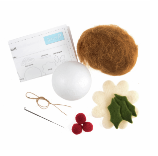 TCK009 Christmas Pudding: Needle Felting Kit