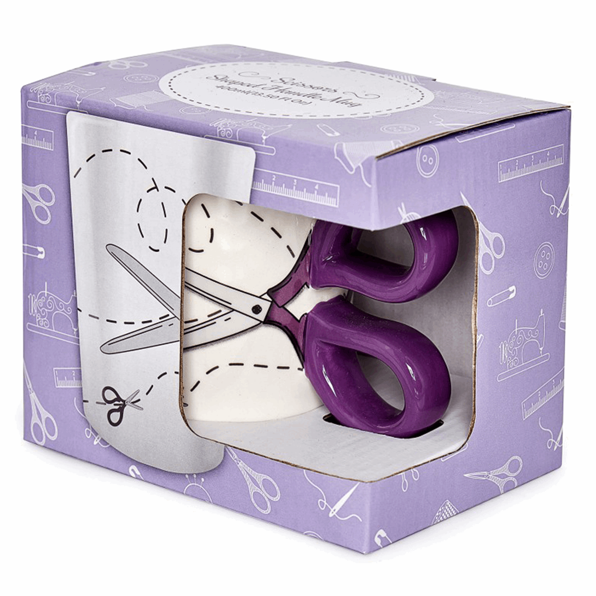 N43713 Purple Scissor Sewing: Mug