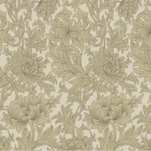 QBWM003.Taupe Chrysanthemum Toile: