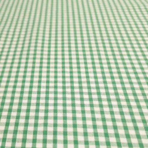 ES002PC Emerald Green Gingham Polycotton: 1/8” Checks