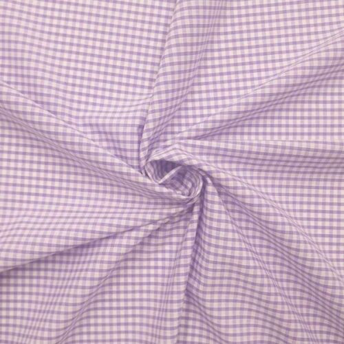 Lilac Poly/Cotton Gingham – 1/8” Checks