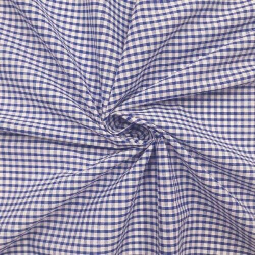 Royal Blue Poly/Cotton Gingham– 1/8” Checks