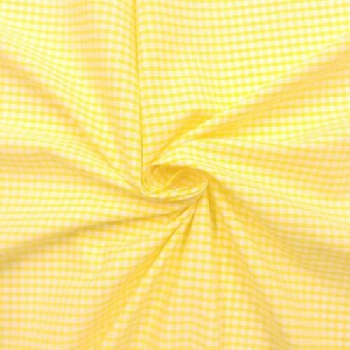 ES002PC Yellow Gingham Polycotton