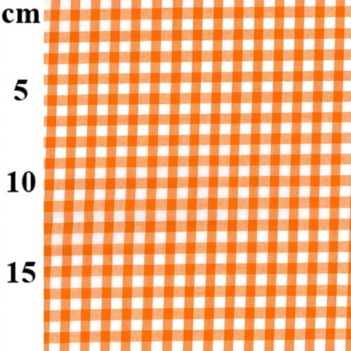 Orange Poly/Cotton Gingham