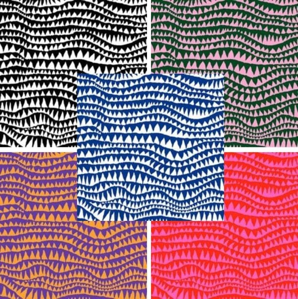 5 x Fat Quarters, Sharks Teeth Kaffe Fassett Collective Spring 2021