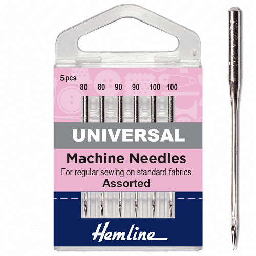 Size 80/12 - 100/16: Hemline Universal Sewing Machine Needle