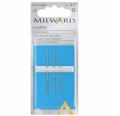 Leather Hand Sewing Needles: No.3-7 (3 pieces)