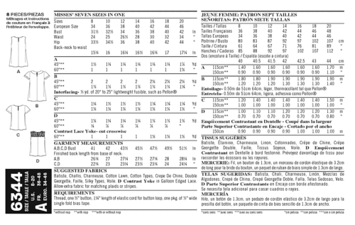 New Look Sewing Pattern 6344