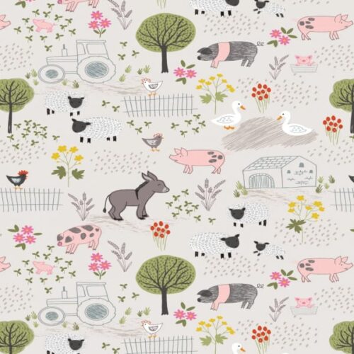 A531.1 Farmyard on Dark Cream