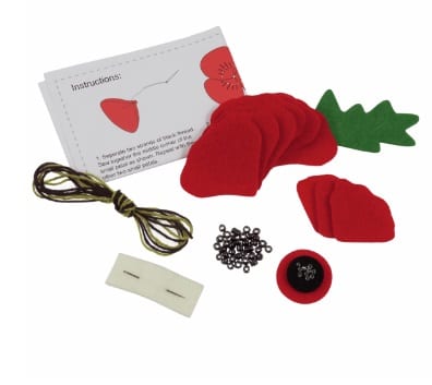 GCK055 Felt Kit Poppy brooch