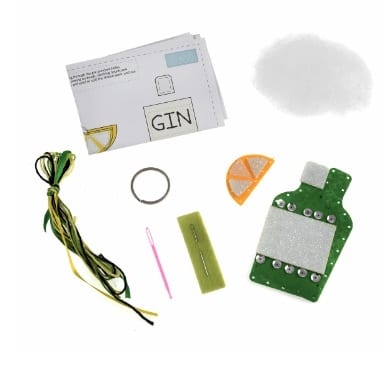 GCK083 Felt Kit - Felt Gin Bottle Key Ring