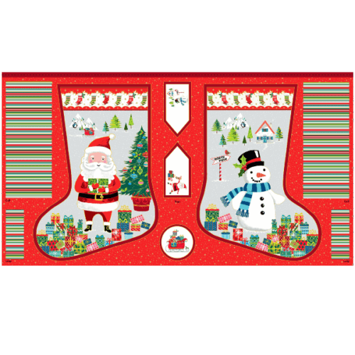 2388-1 Large Stocking Panel: Santa Express